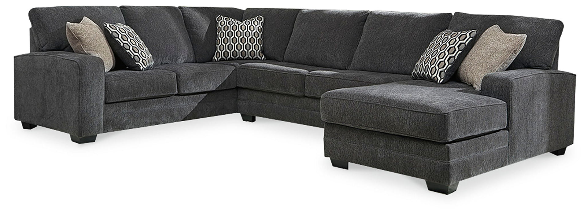 Tracling - Right Arm Facing Corner Chaise 3 Pc Sectional - Slate