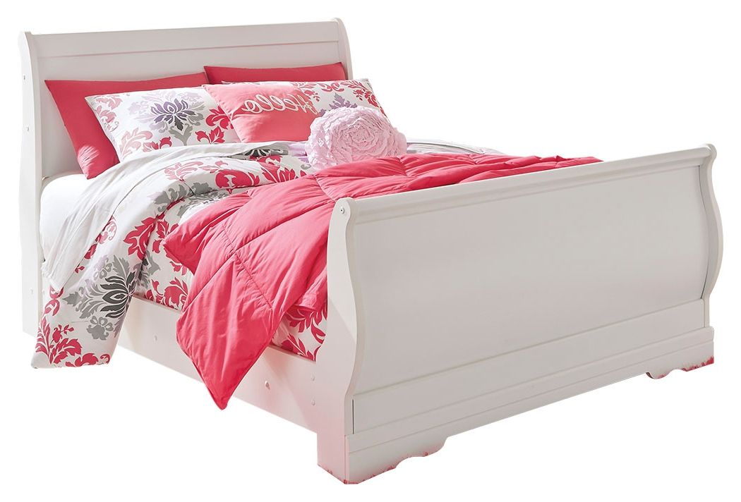 Anarasia - Full Sleigh Bed - White