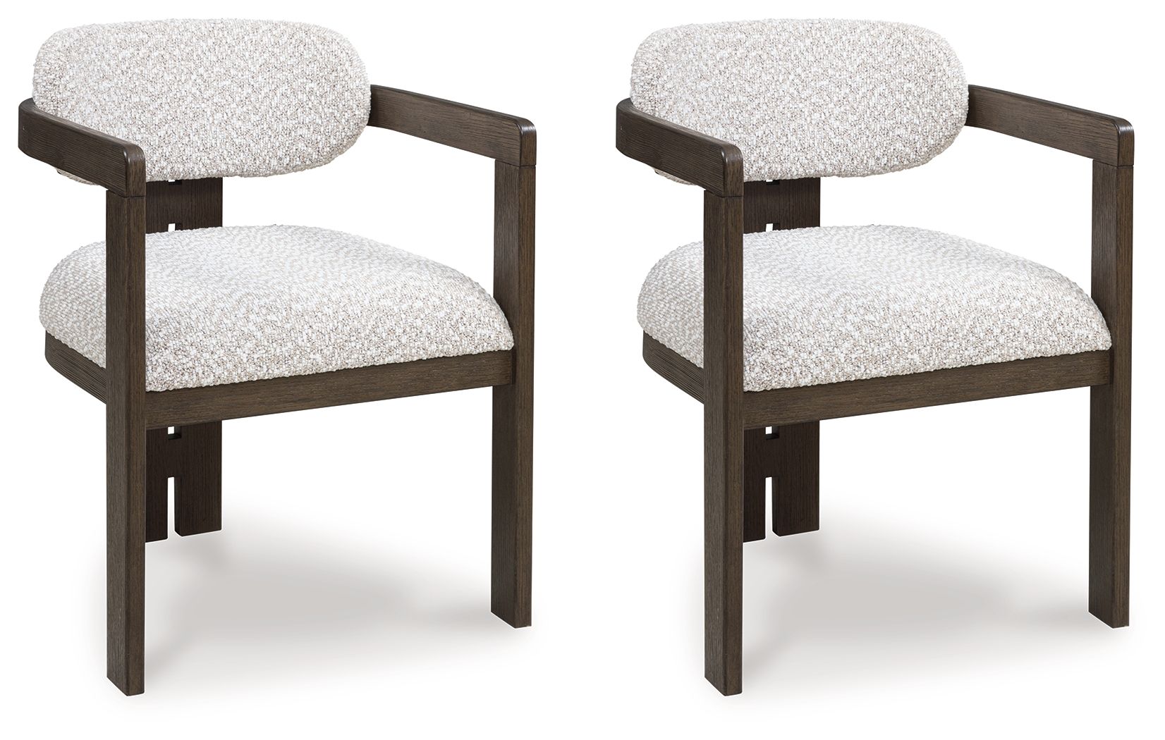 Neo - Dining Upholstered Arm Chair - Rich Brown