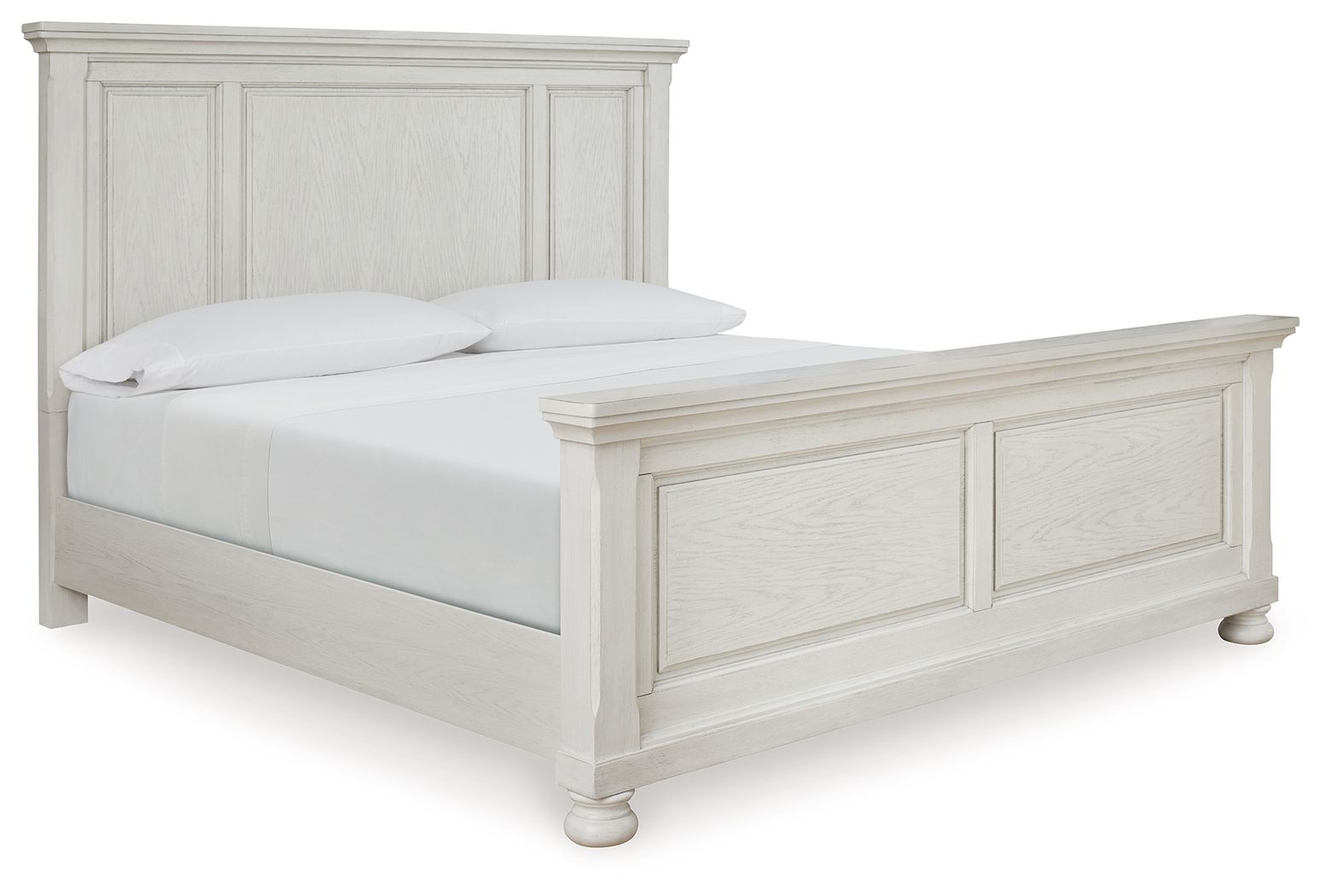 Robbinsdale - King Panel Bed - Antique White