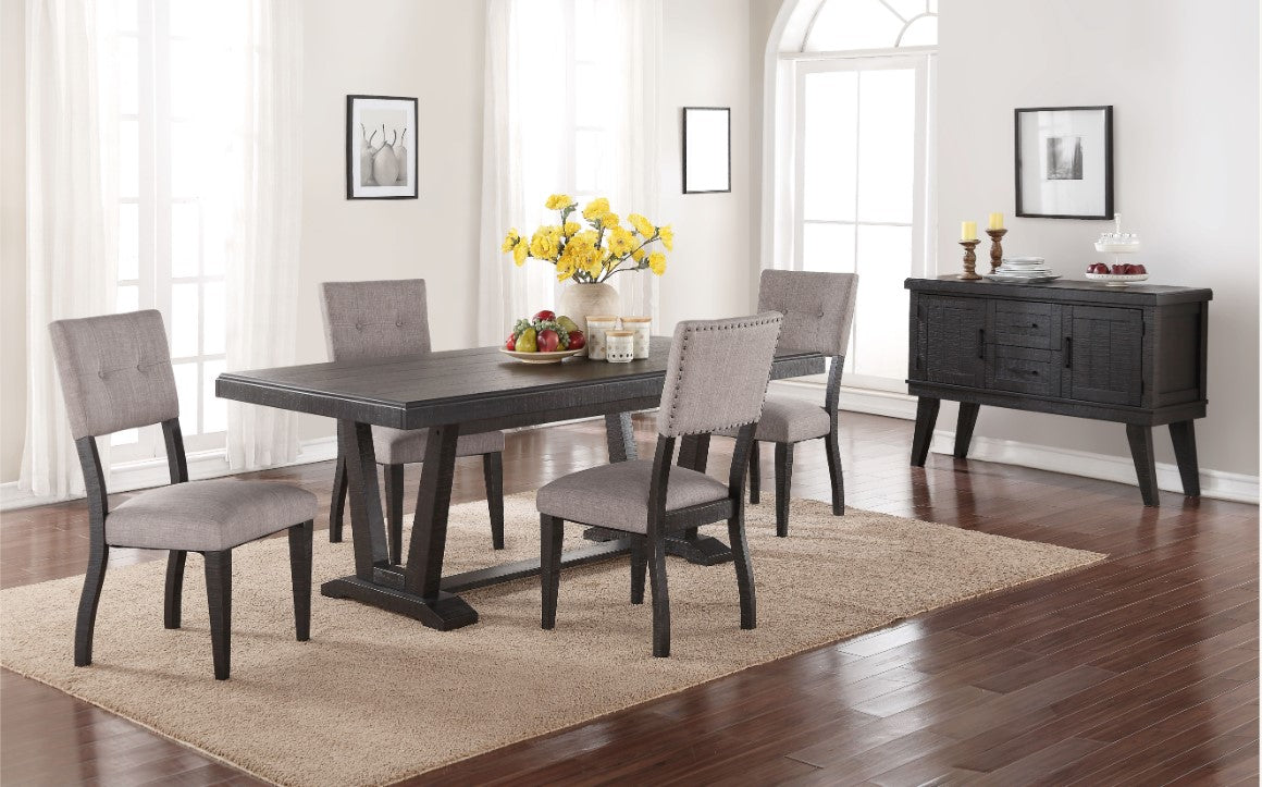 Ashen Dining Table with 4 Chairs
