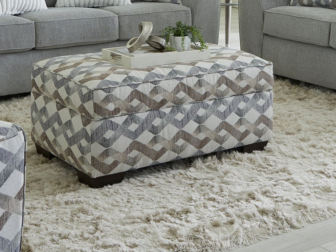 Roman Steele Storage Ottoman