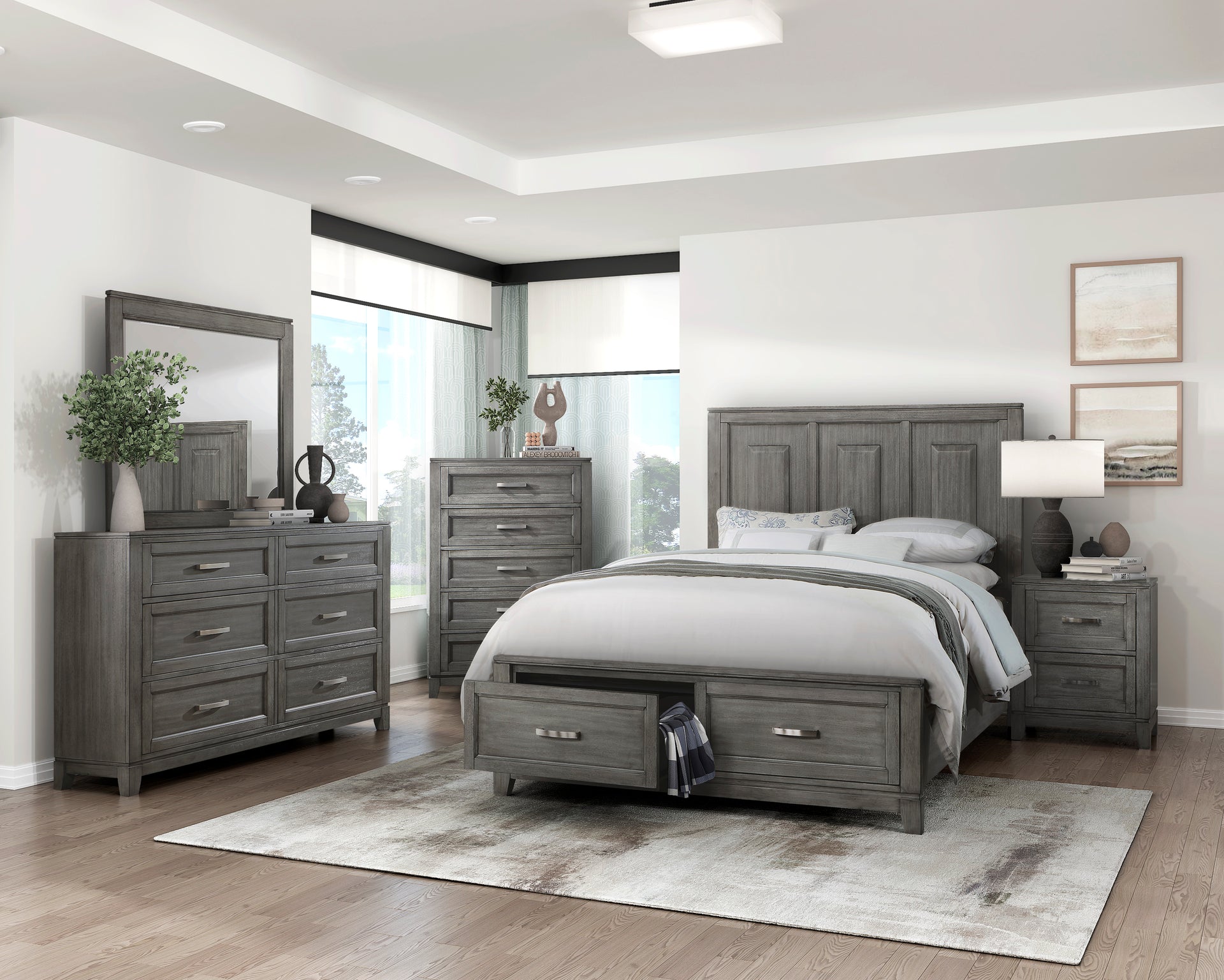 Garretson - Gray Queen Storage Bed