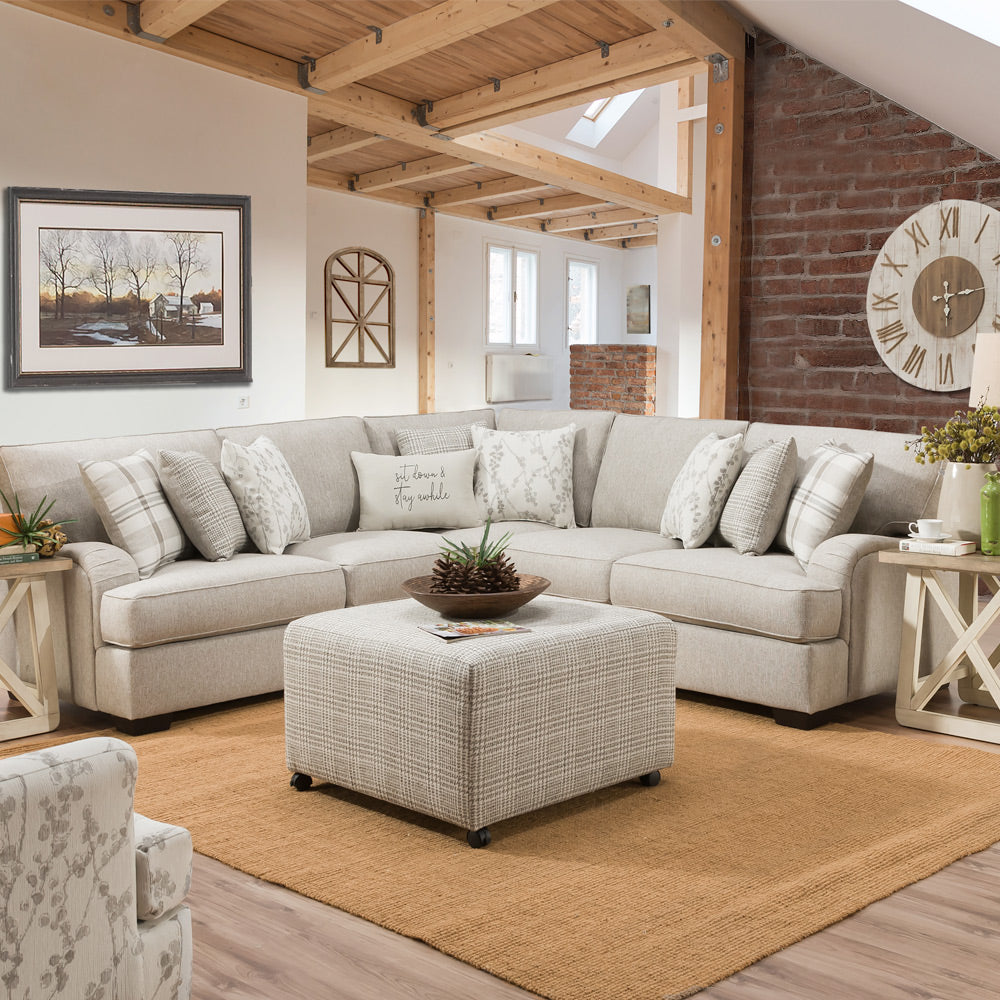 Celadon Raffia 2-Piece Sectional