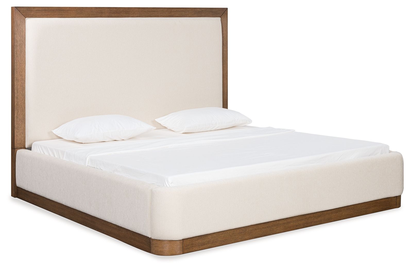Hennington - King Upholstered Bed - Medium Brown