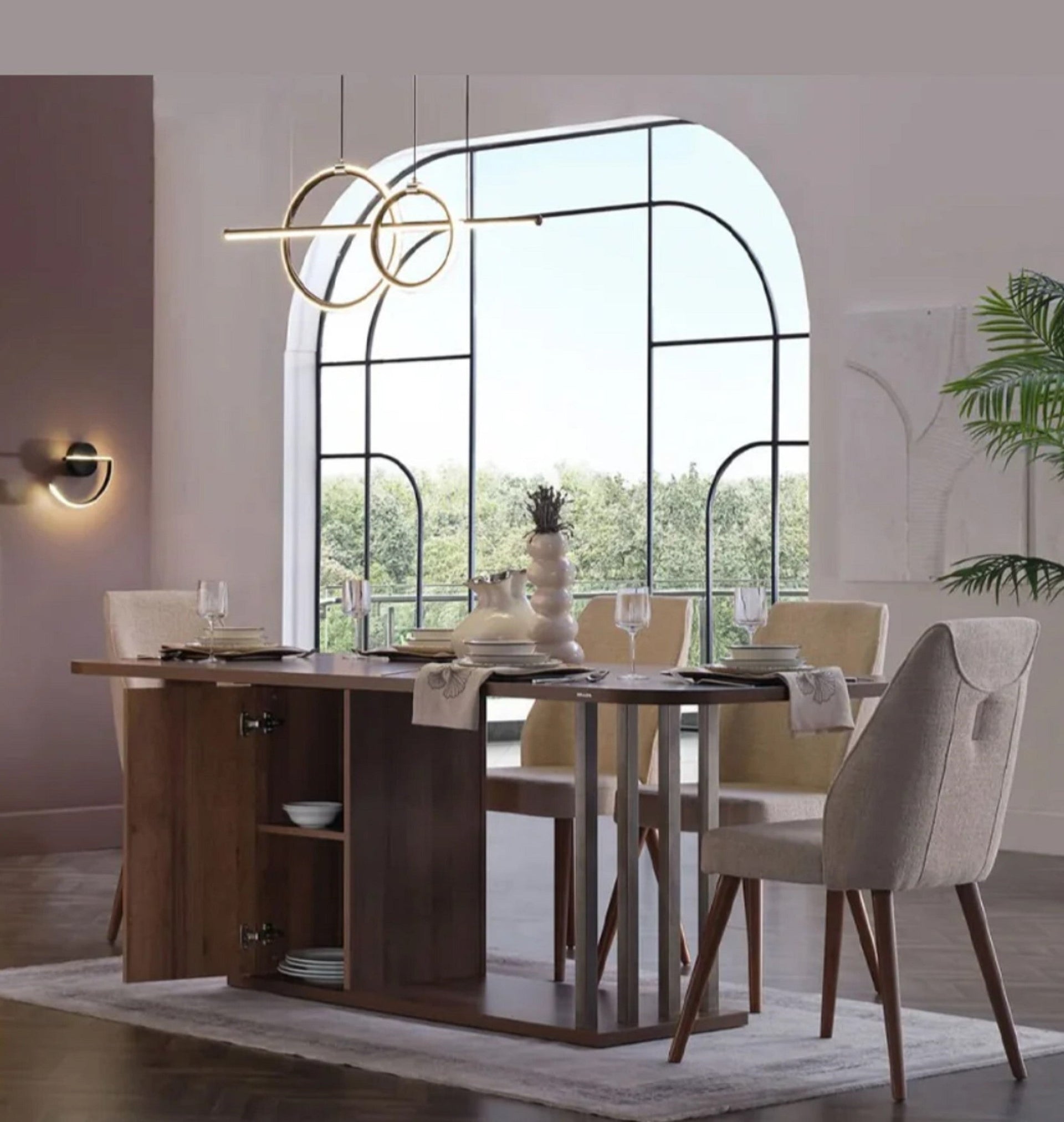 Mirante Table + 4 Side Chairs