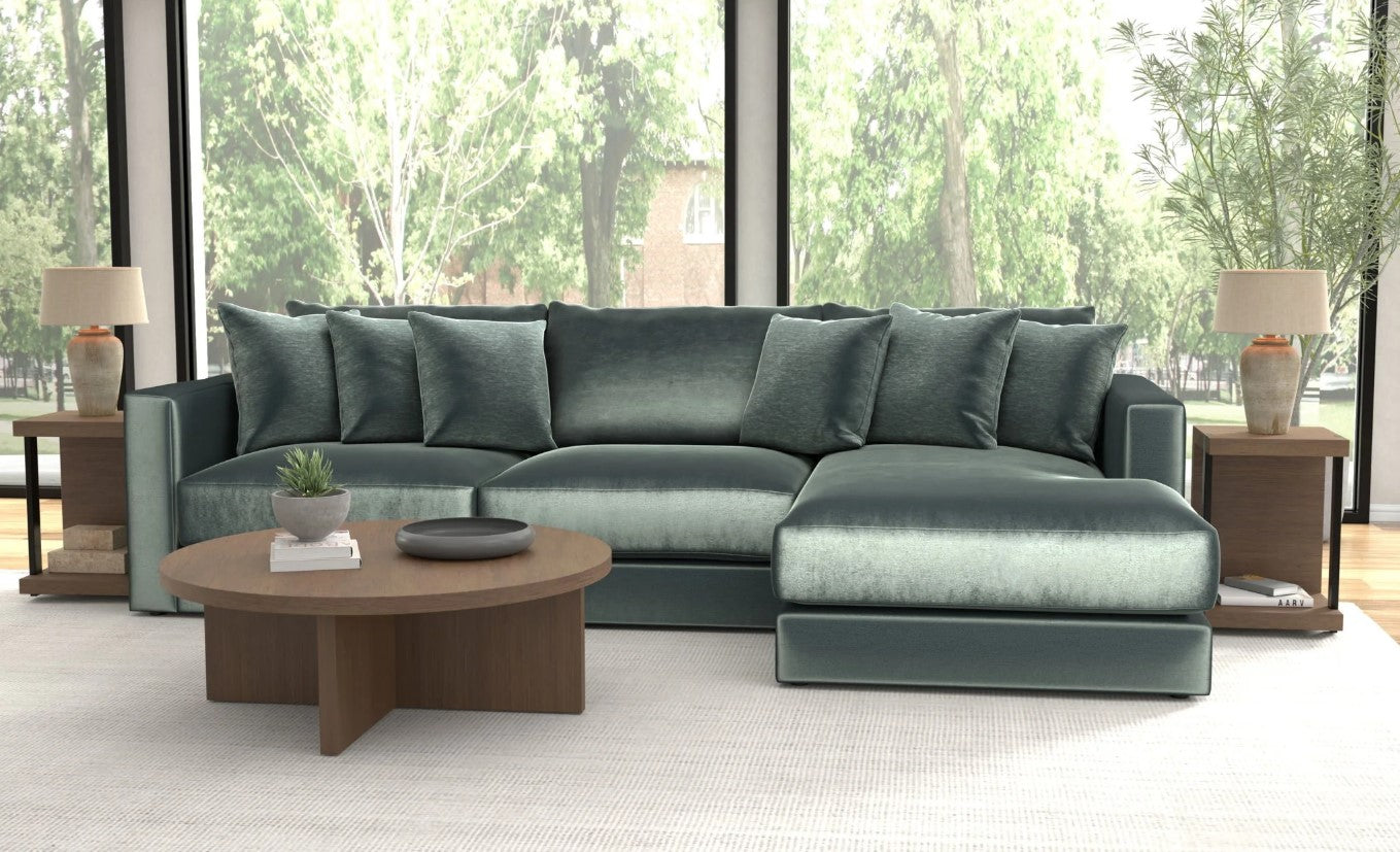 Remington Pine 3 Piece Right Side Facing Chaise Sectional