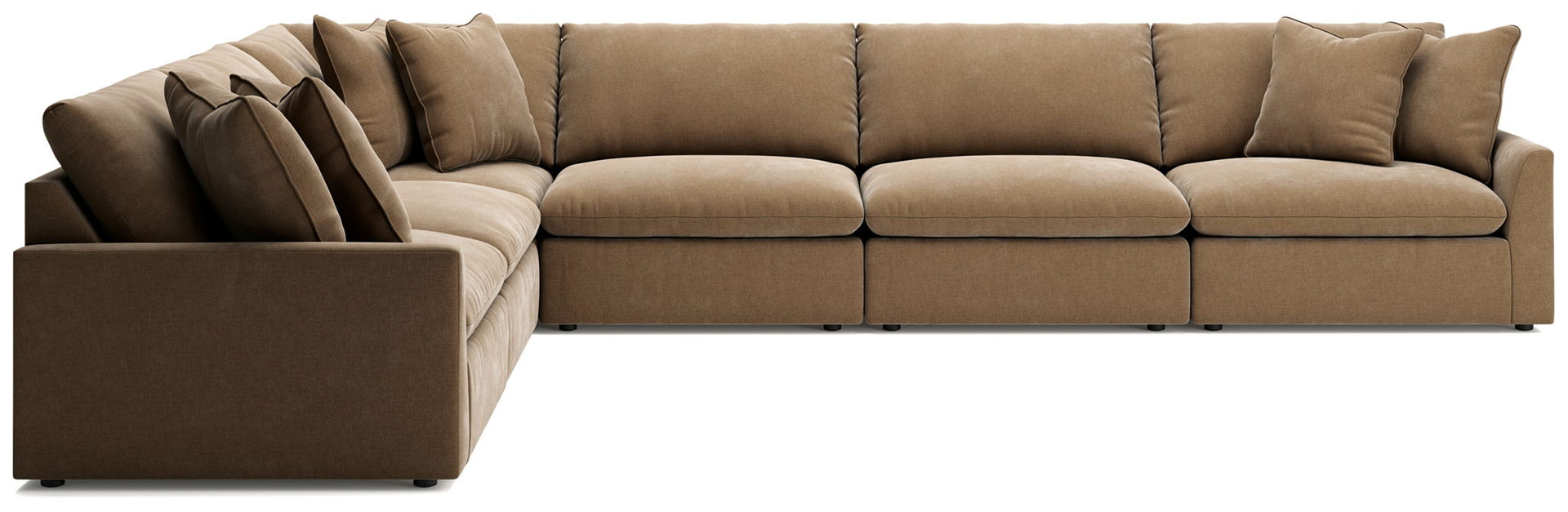 Whitehaven - 6-Piece Sectional With 3 Armless Chairs - Sable