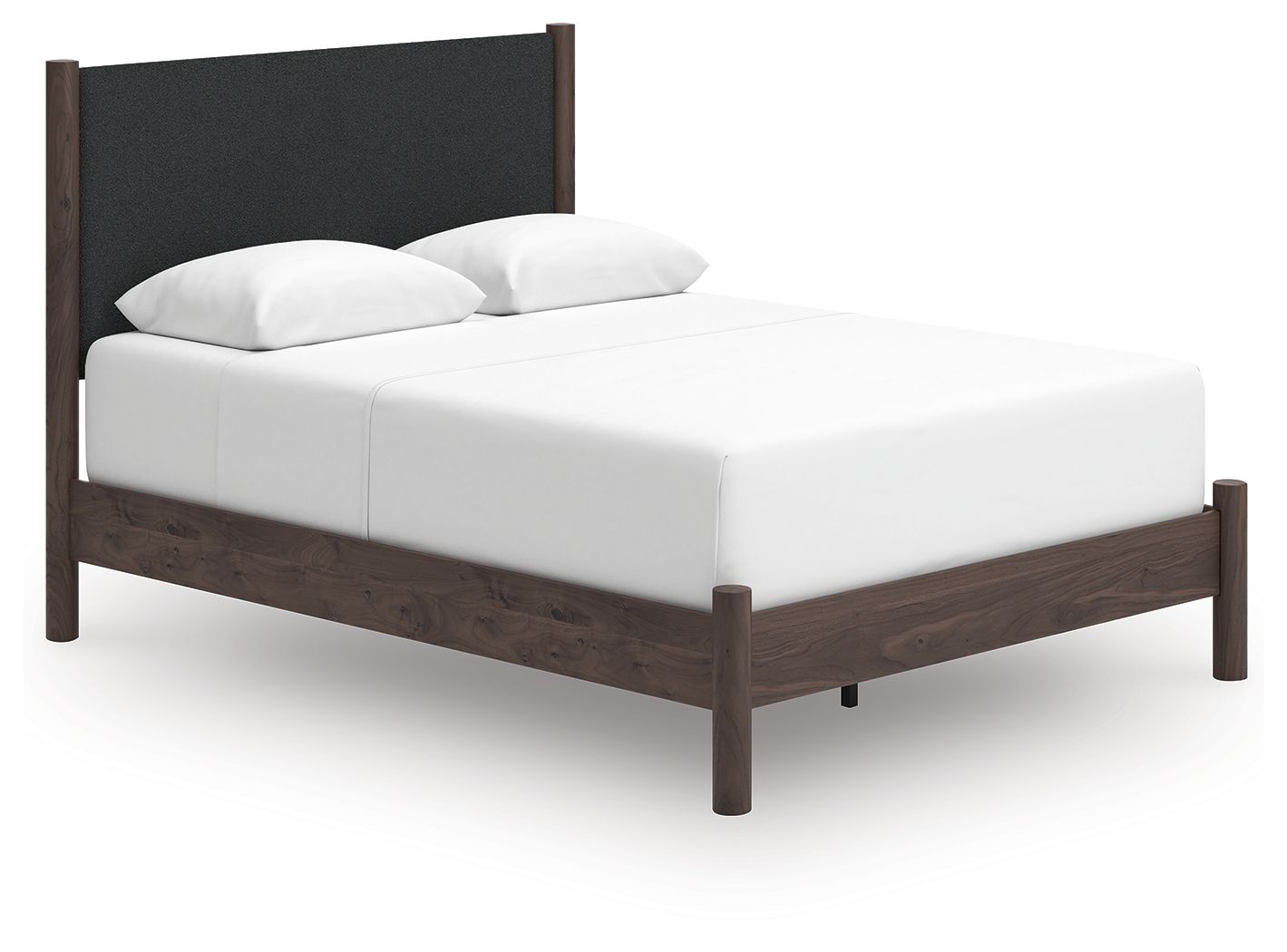 Cadmori - Queen Upholstered Panel Bed - Brown