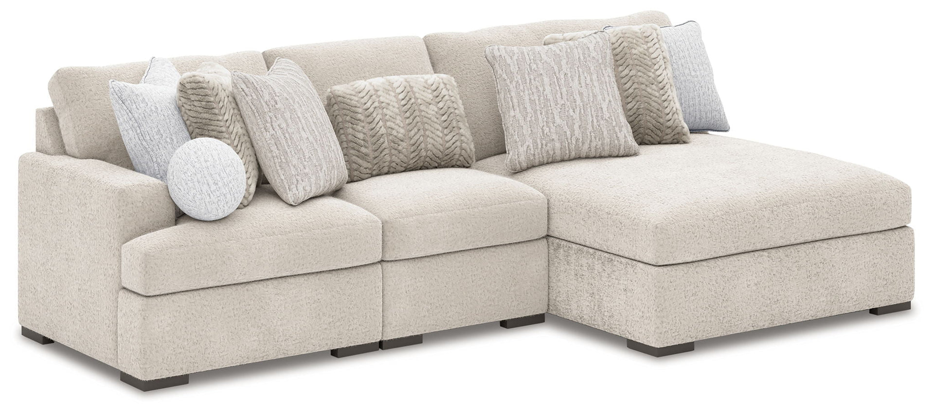Snodoodle - 3-Piece Sectional With Armless Chaise And LAF Corner Chair - Arctic