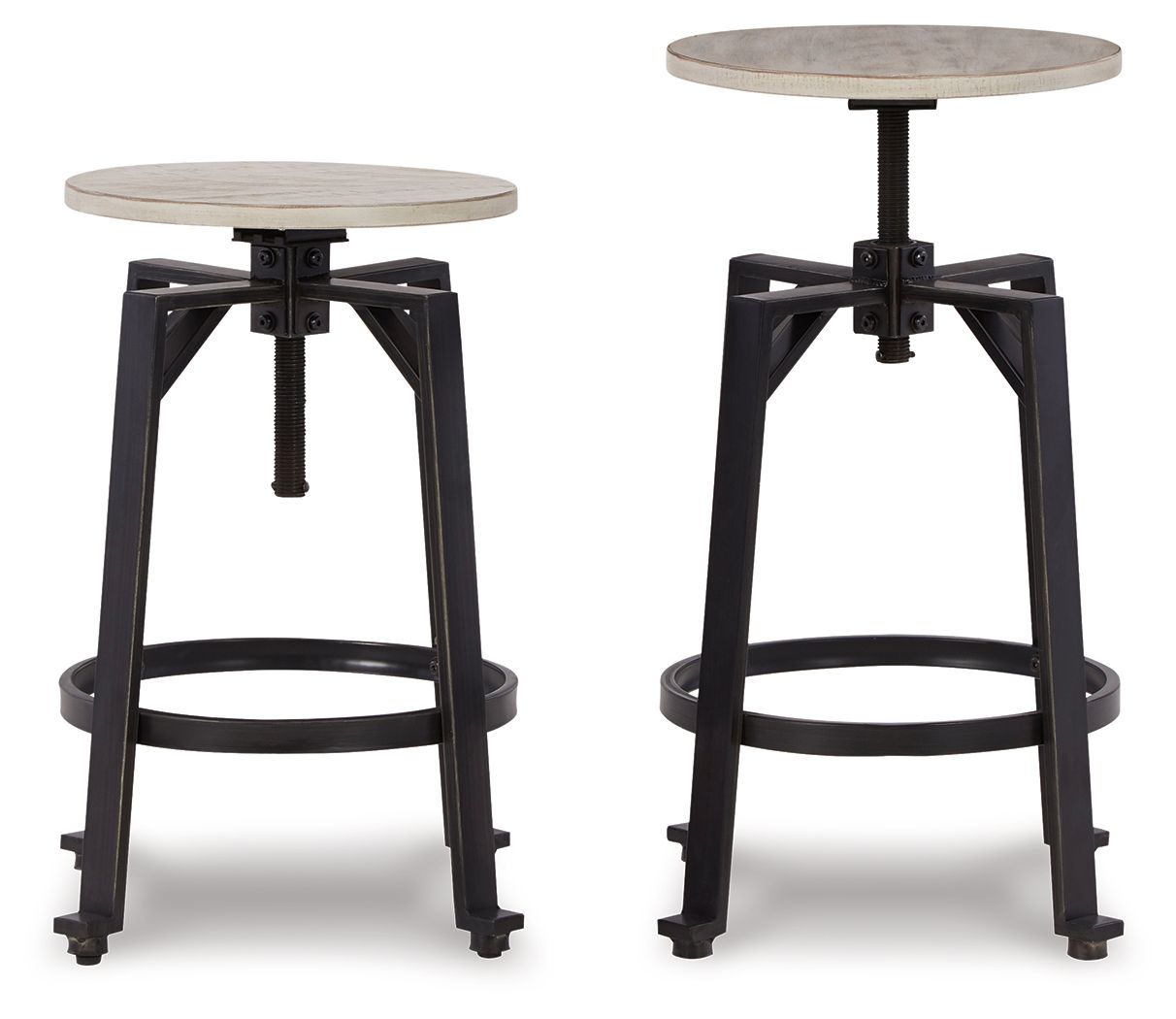 Karisslyn - Swivel Stool - Whitewash / Black