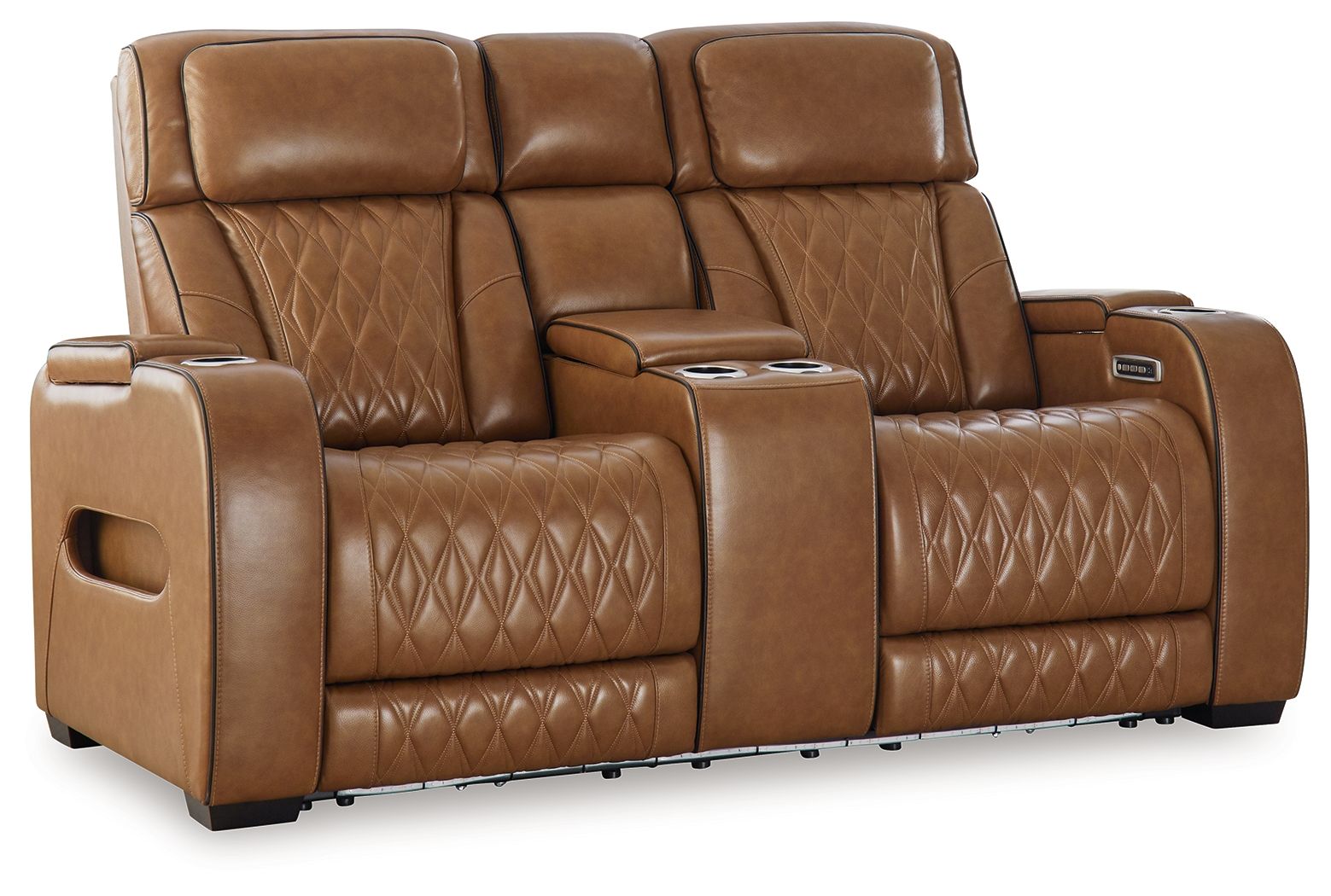Boyington - Power Reclining Loveseat With Console/Adj Hdrst