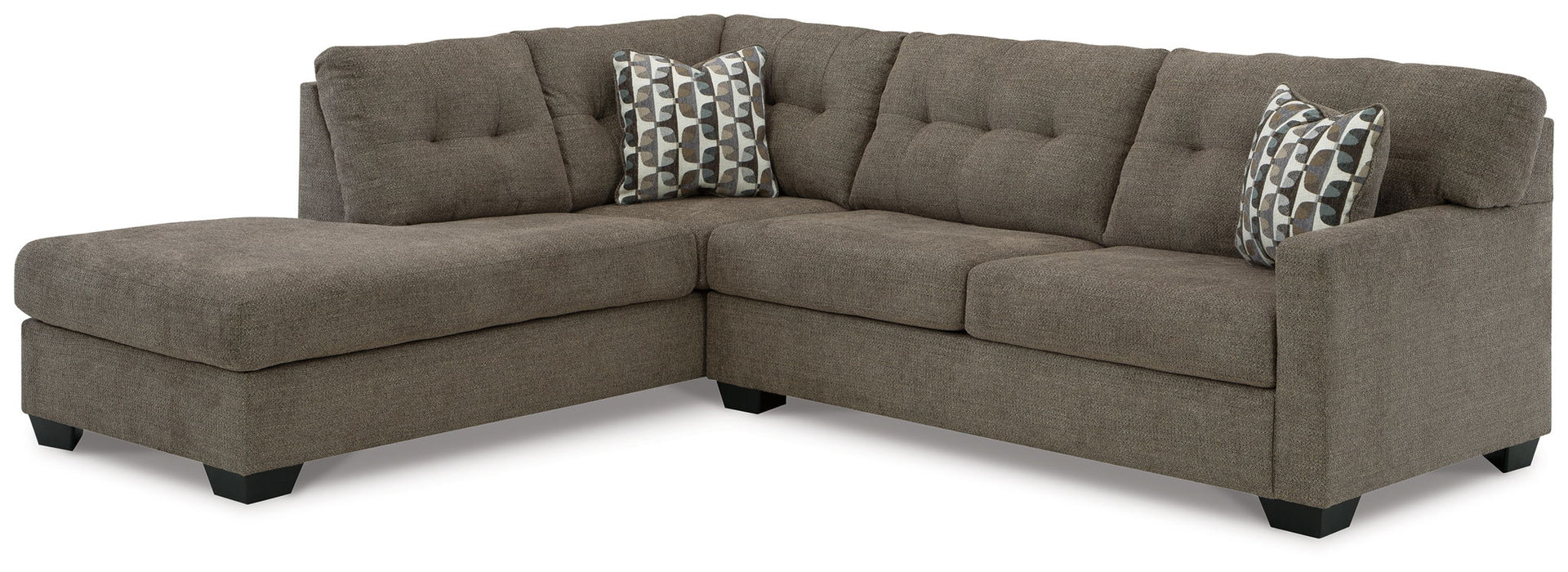 Mahoney - 2-Piece Sleeper Sectional With Laf Corner Chaise - Chocolate