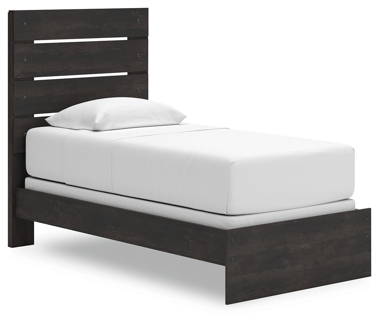 Delmorta - Twin Panel Bed - Dark Gray