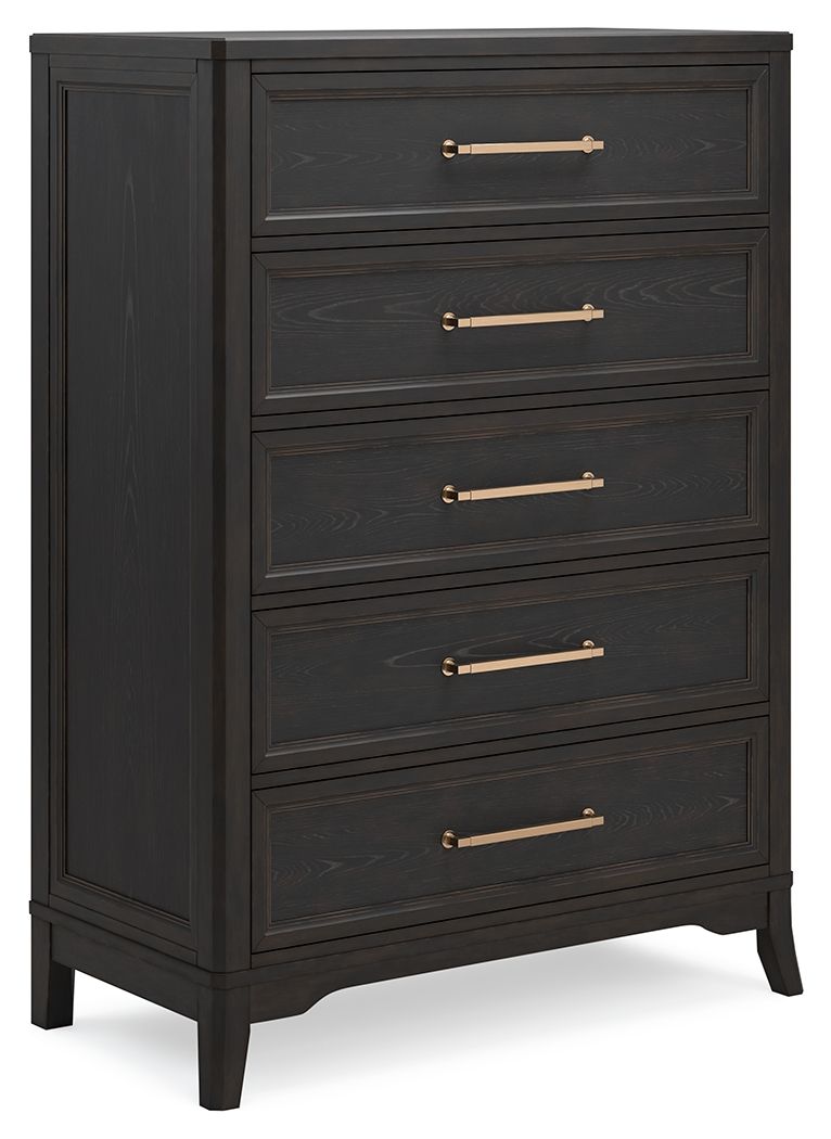 Welltern - Five Drawer Chest - Black
