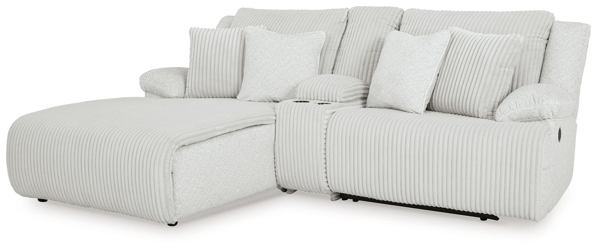 Top Tier - 3-Piece Reclining Sectional Sofa With Laf Chaise - Alloy