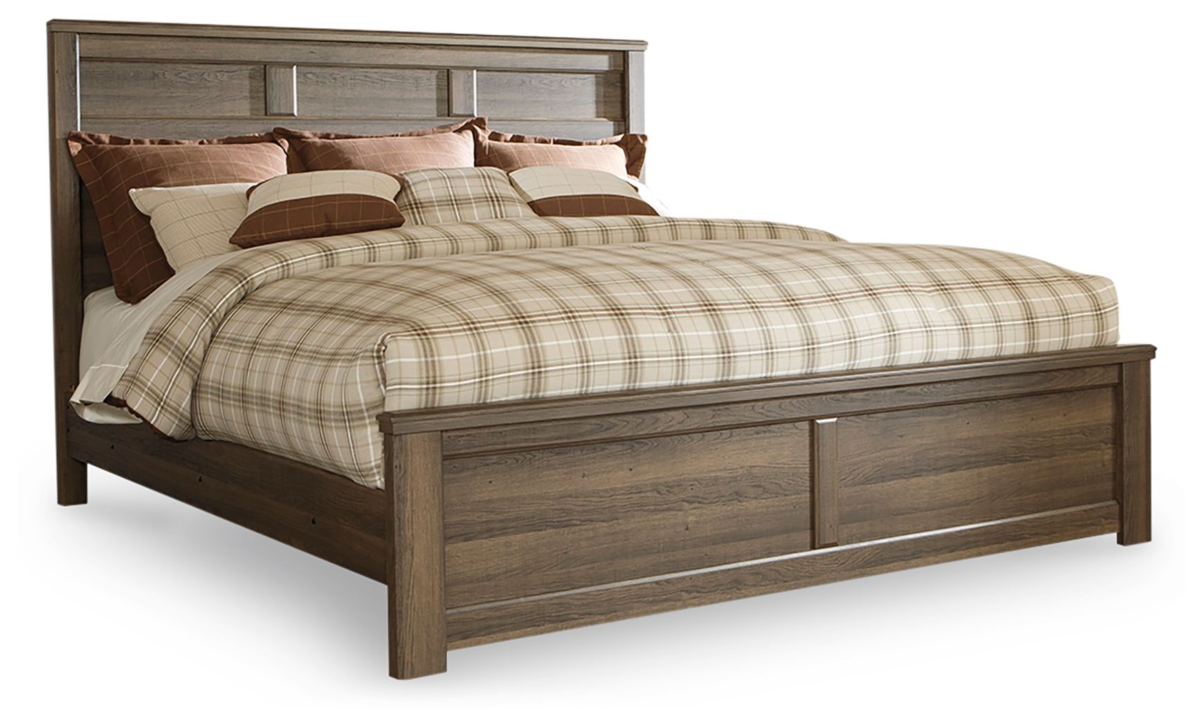 Juararo - California King Panel Bed - Dark Brown