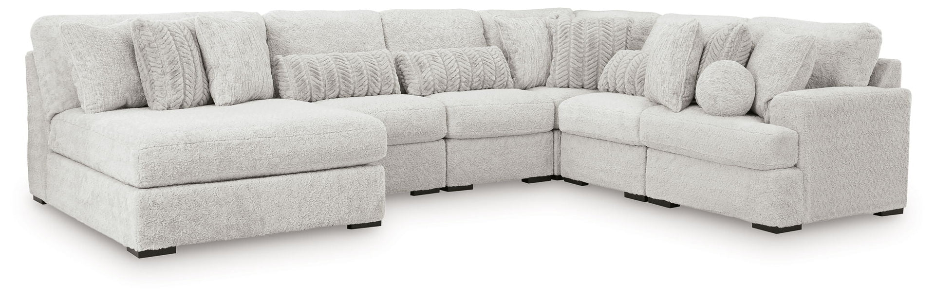 Snodoodle - 6-Piece Sectional With Armless Chaise And RAF Corner Chair - Arctic