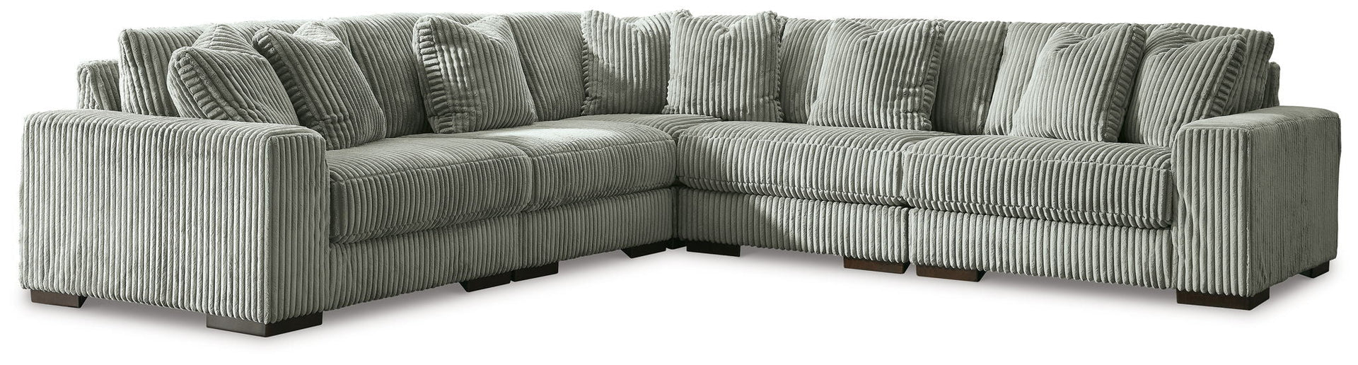 Lindyn - Corner Chairs 5 Pc Sectional - Fog