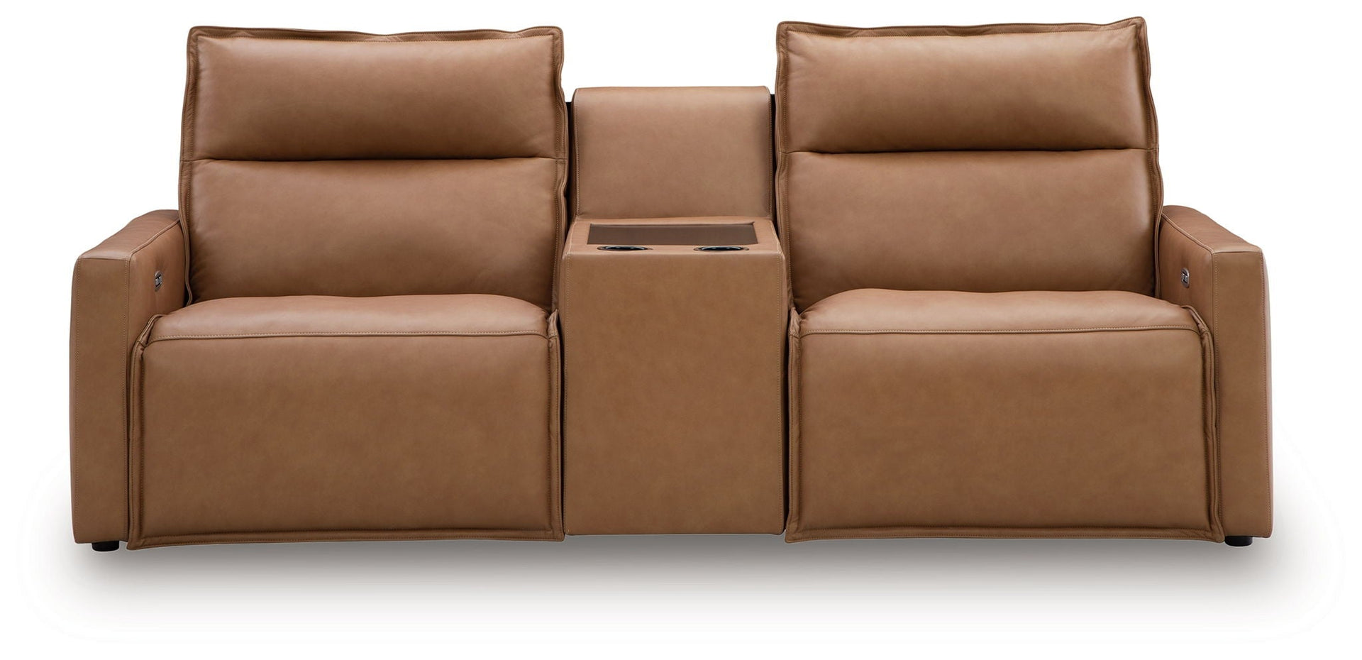 Arrington - 3-Piece Power Reclining Sectional With Console - Butternut
