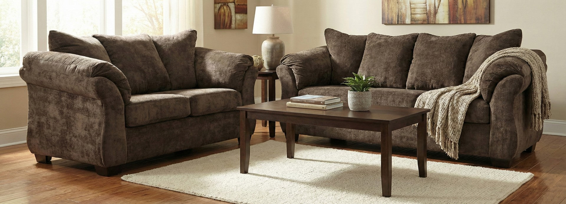 The Pinecrest Mercury Umber Loveseat