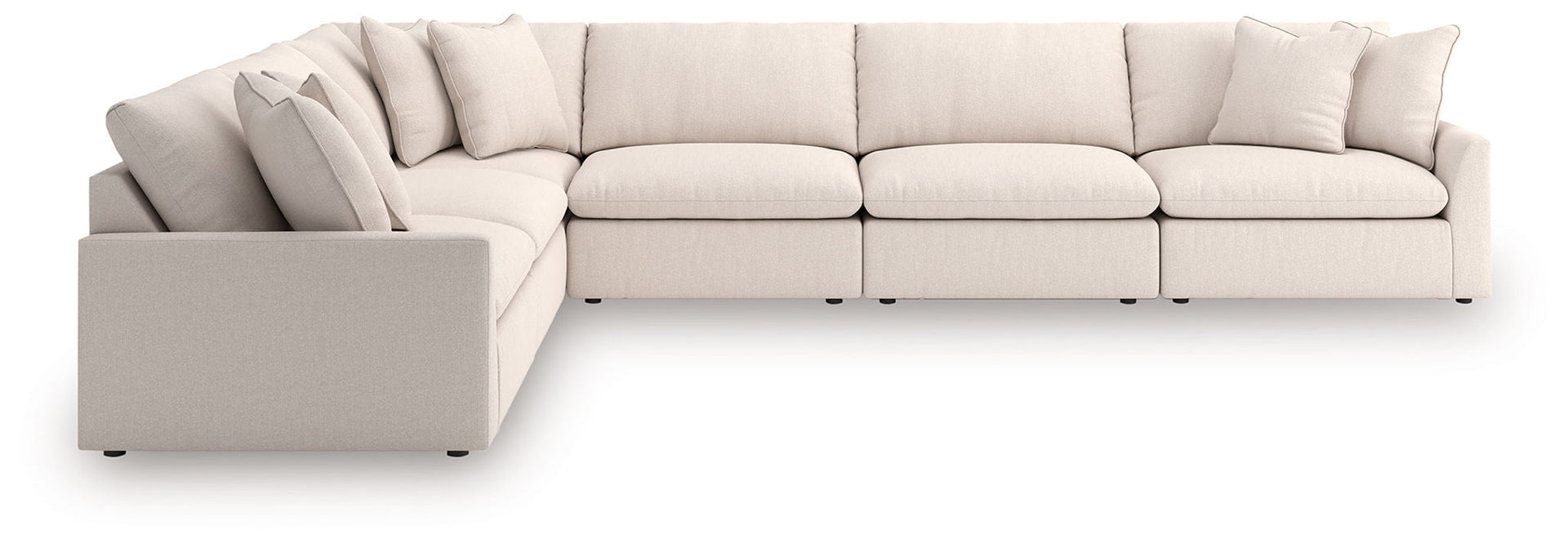 Whitehaven - 6-Piece Sectional With 3 Armless Chairs - Oyster
