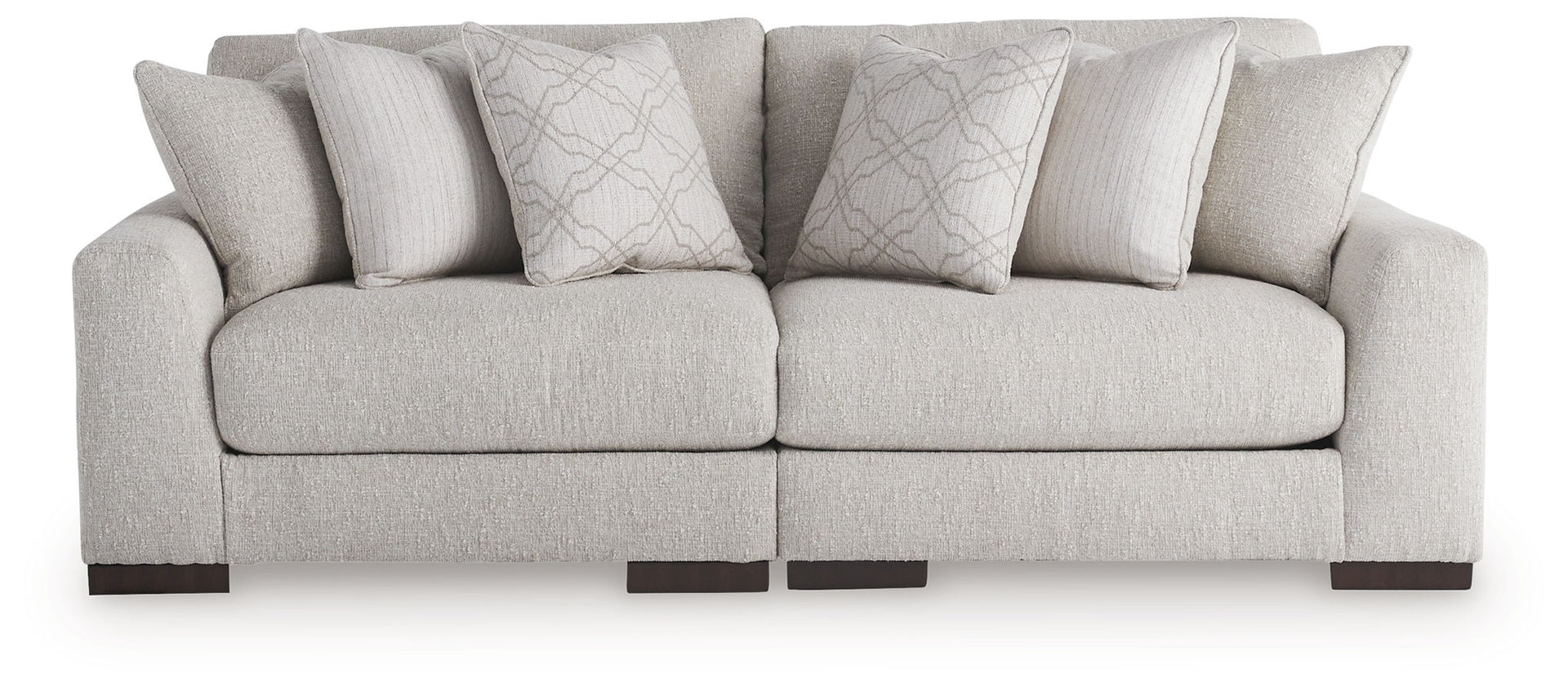 Cavella - 2-Piece Sectional Loveseat - Pebble