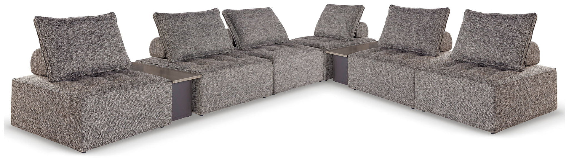 Bree Zee - 8-Piece Outdoor Modular Seating With 2 End Tables - Brown