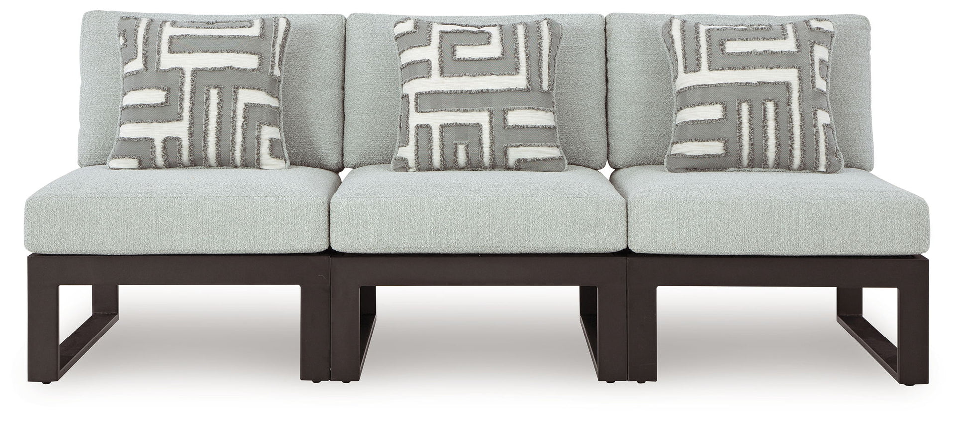 Beachloft - 3-Piece Outdoor Sectional - Black / Gray