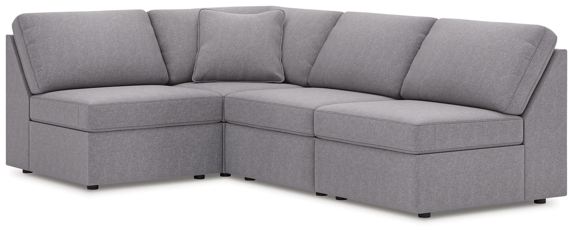 Modmax - 4-Piece Sectional With 3 Armless Chairs - Granite