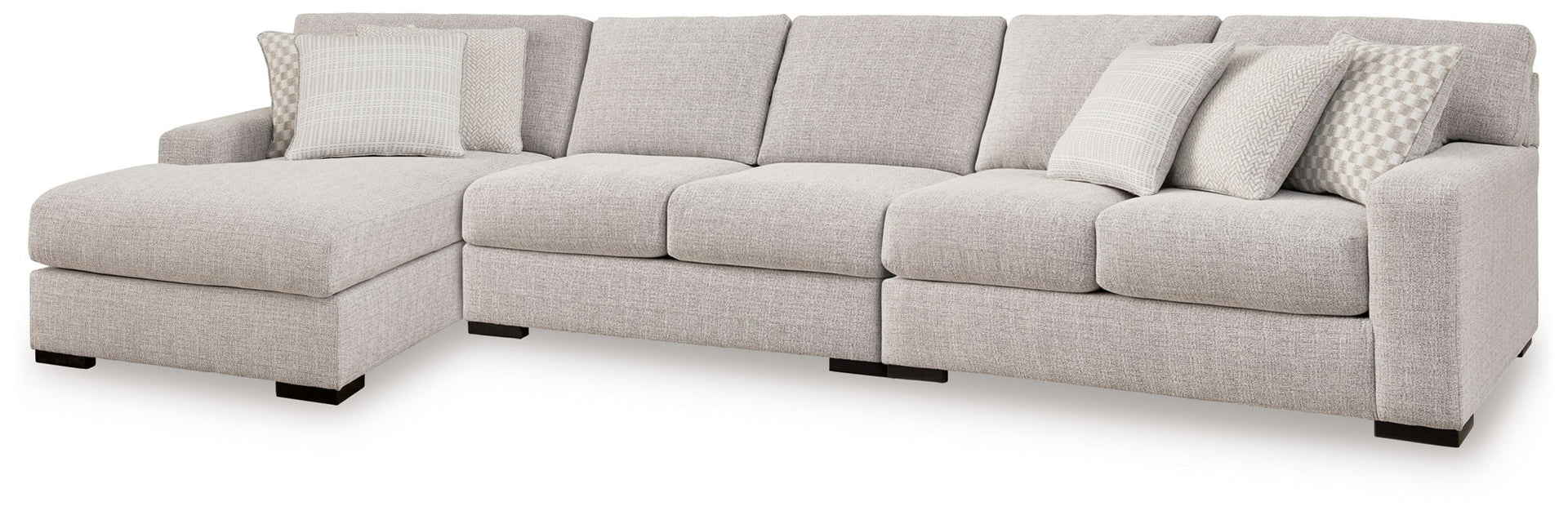 Larce - 3-Piece Sectional With Laf Corner Chaise And Armless Loveseat - Stone