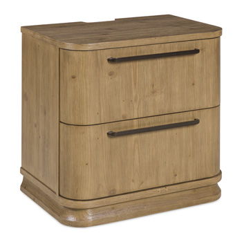 Avelo - Two Drawer Night Stand - Light Brown