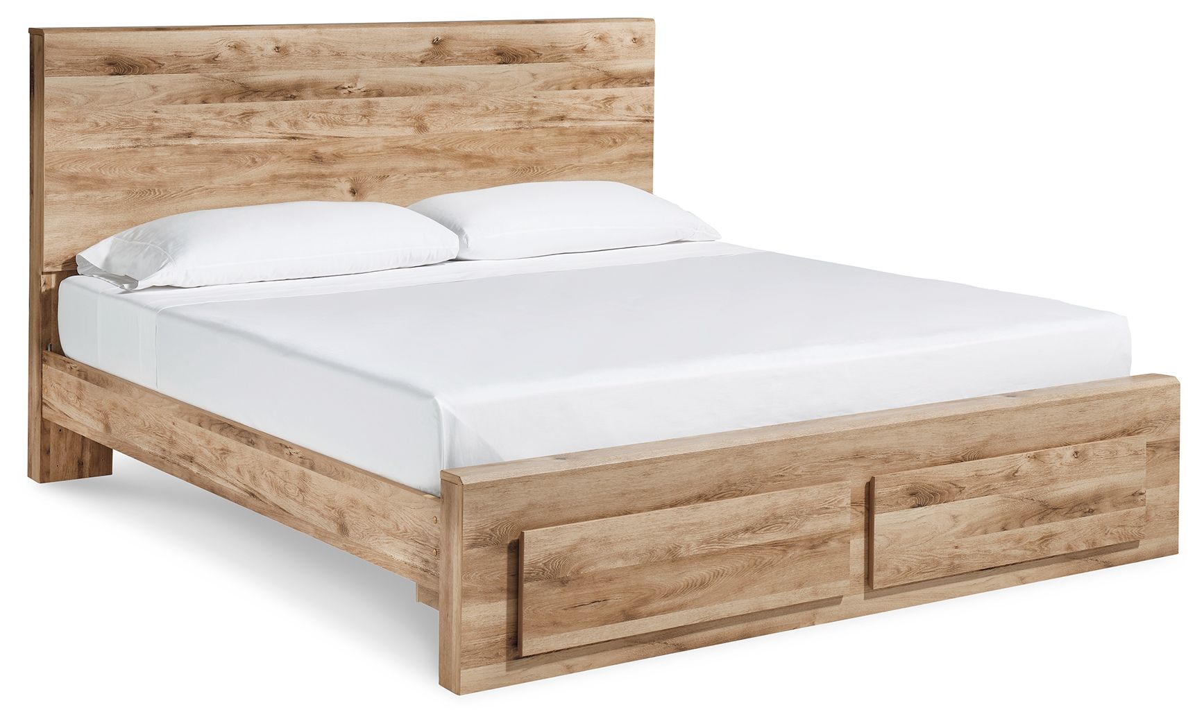 Hyanna - Queen Panel Bed With Footboard Storage - Tan