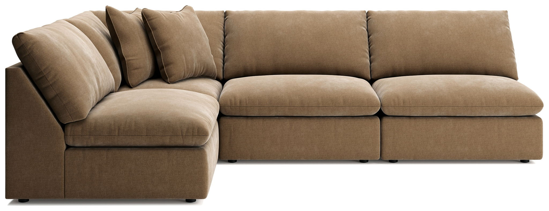 Whitehaven - 4-Piece Sectional With 3 Armless Chairs - Sable
