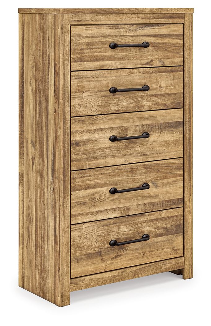 Branstony - Five Drawer Chest - Brown