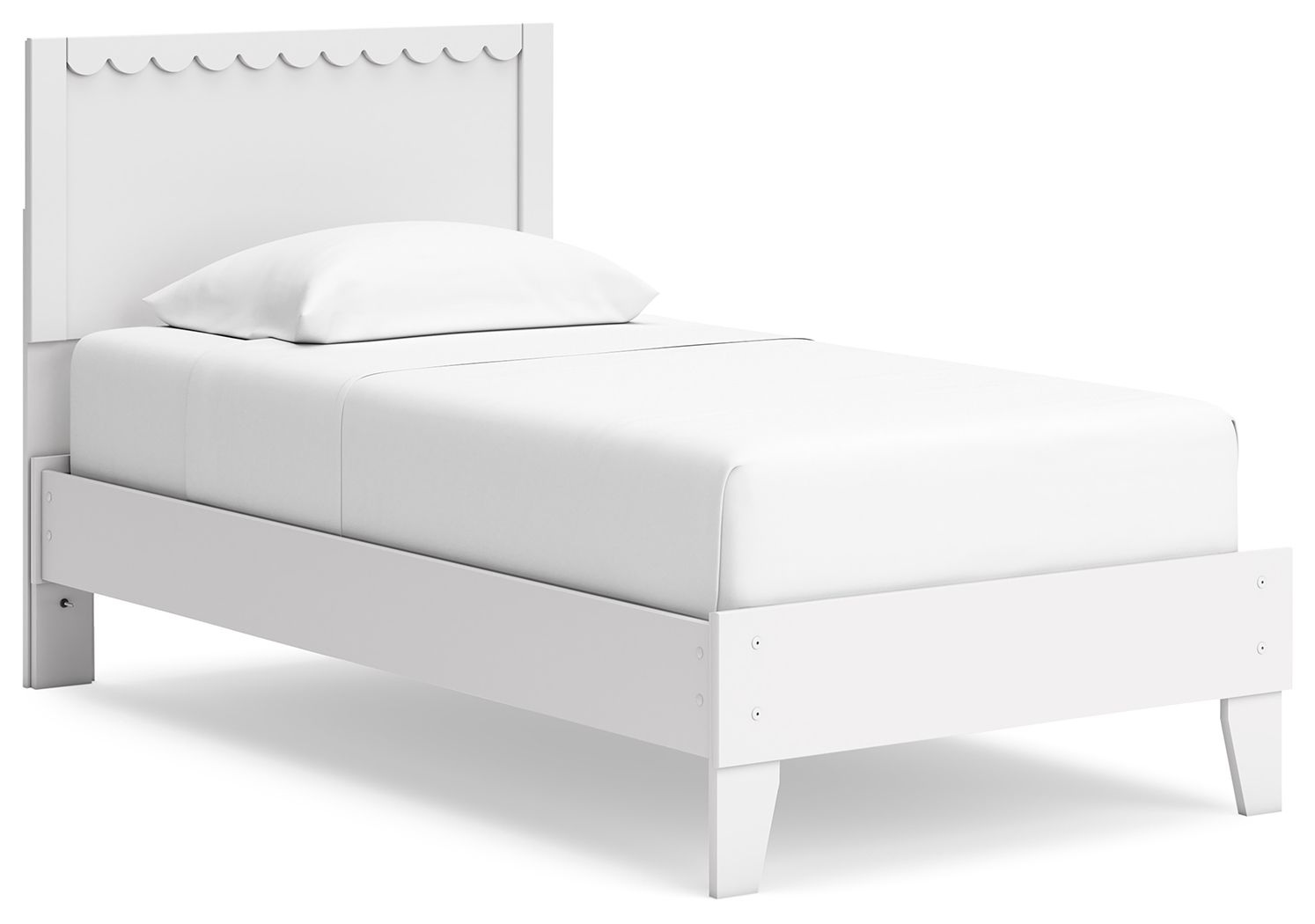 Hallityn - Twin Panel Platform Bed - White