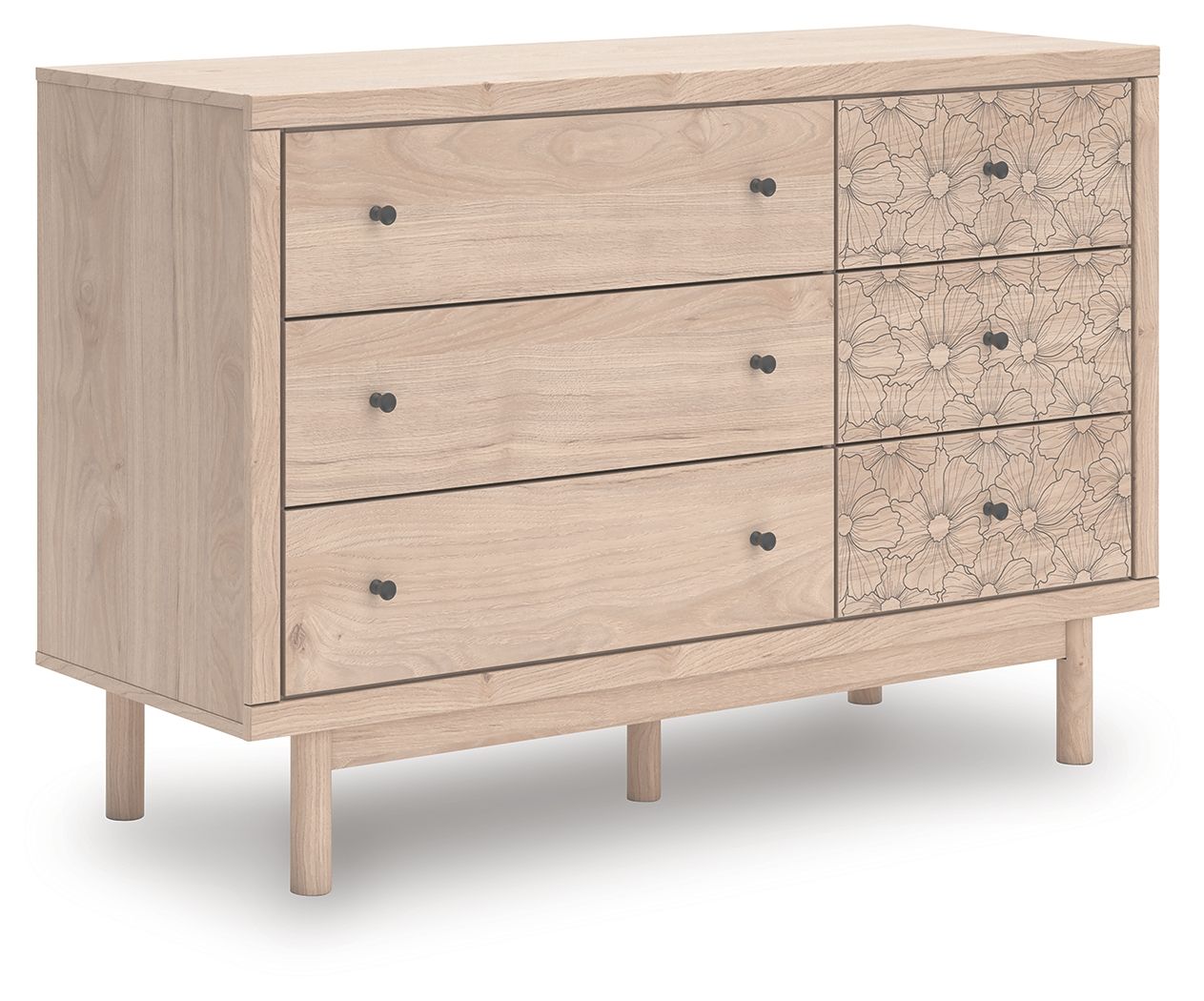 Shapella - Six Drawer Dresser - Tan