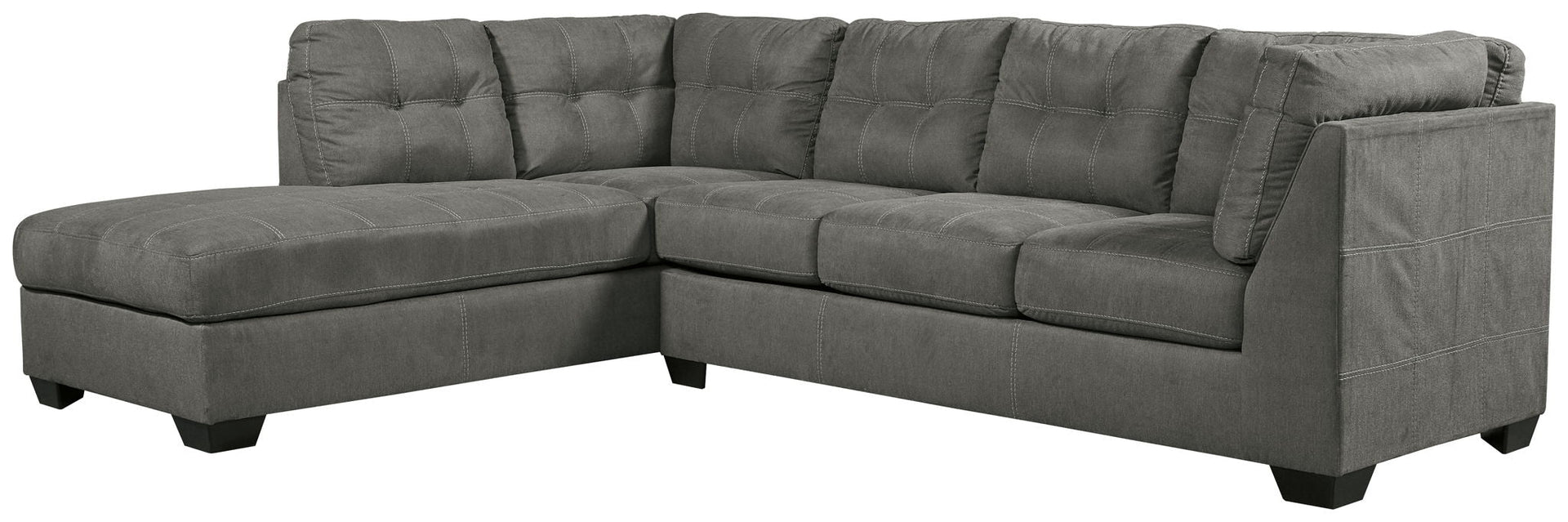 Pitkin - Left Arm Facing Corner Chaise 2 Pc Sectional - Slate