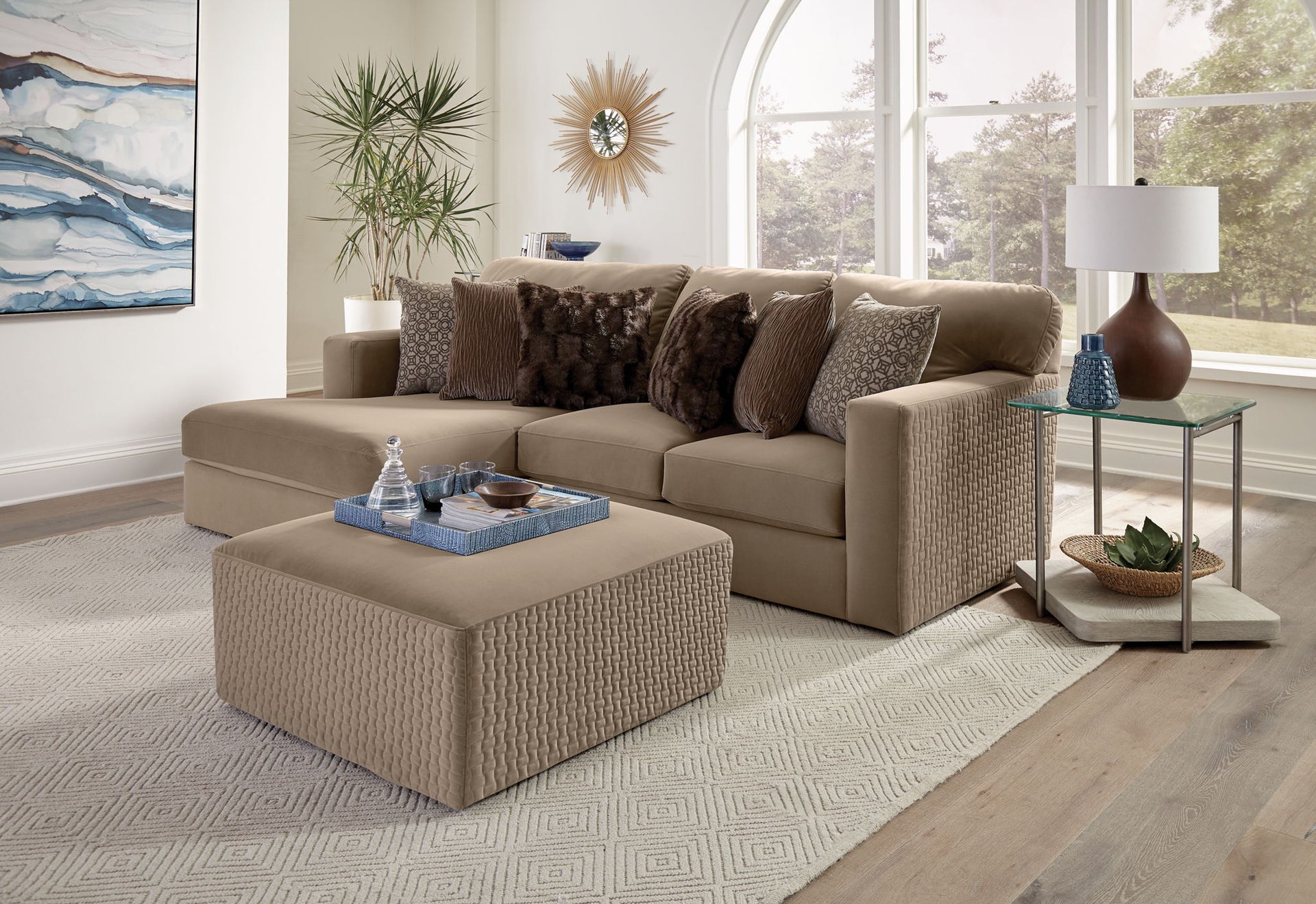 Carlsbad Modular Sectional - 40" Cocktail Ottoman
