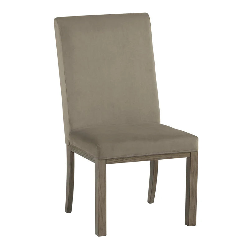 Chrestner Upholstered Dining Side Chair (Set of 2) - Gray / Brown