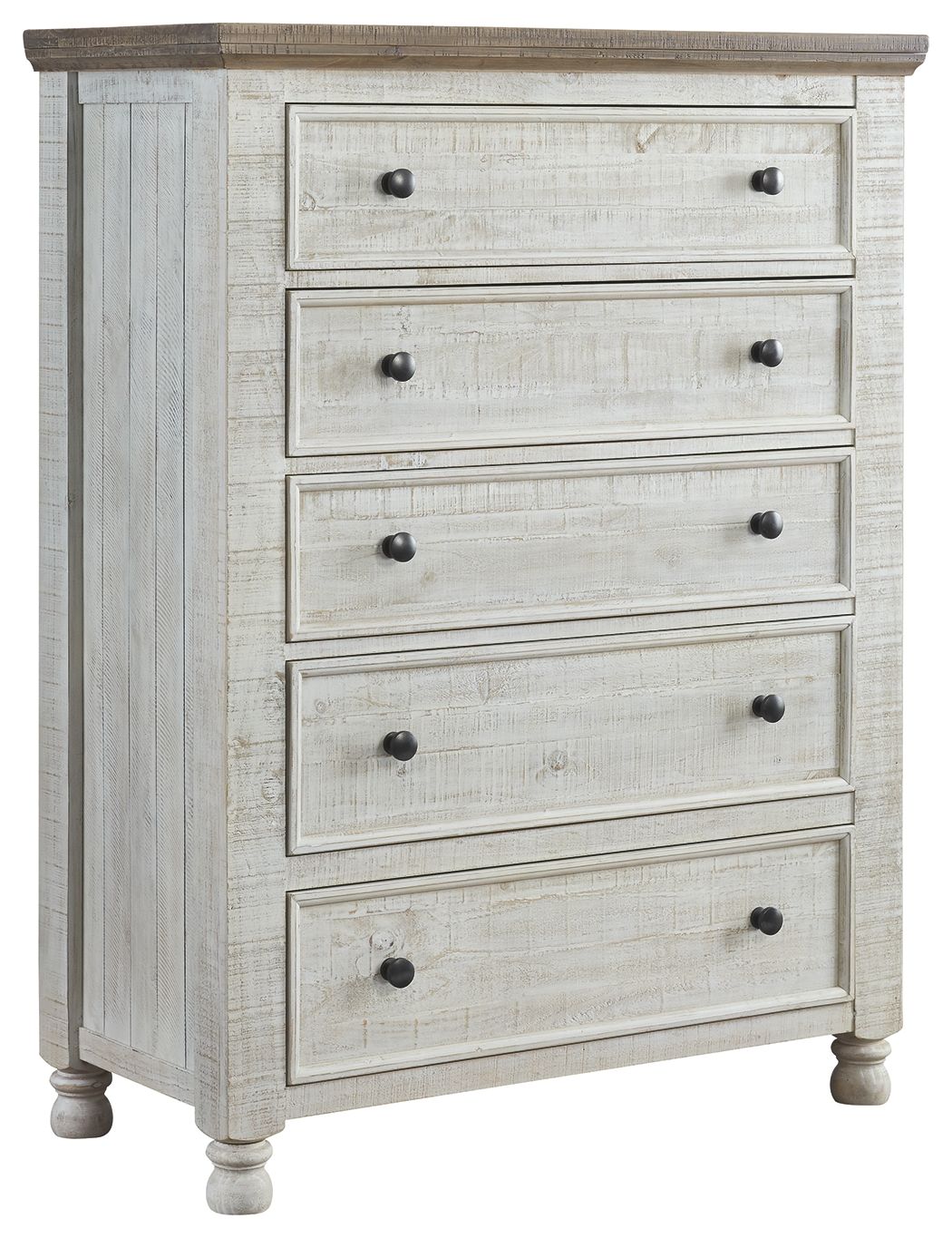 Havalance - Five Drawer Chest - White / Gray