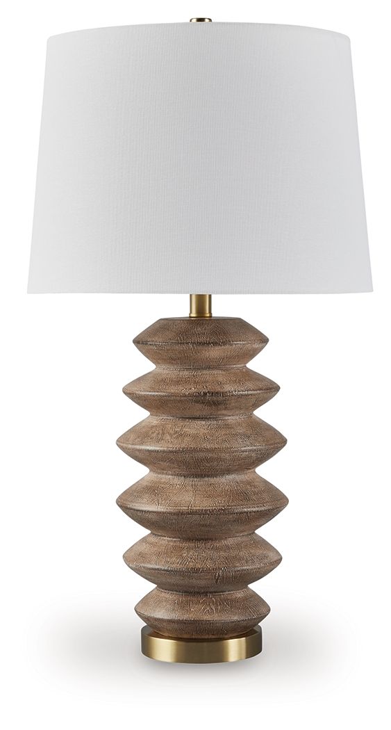 Jyllyard - Poly Table Lamp - Brown / Gold Finish