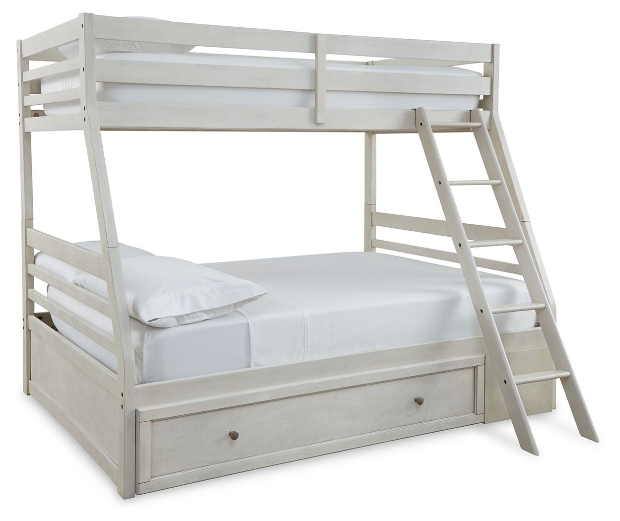 Robbinsdale - Twin Over Full Bunk Bed With Storage - Antique White