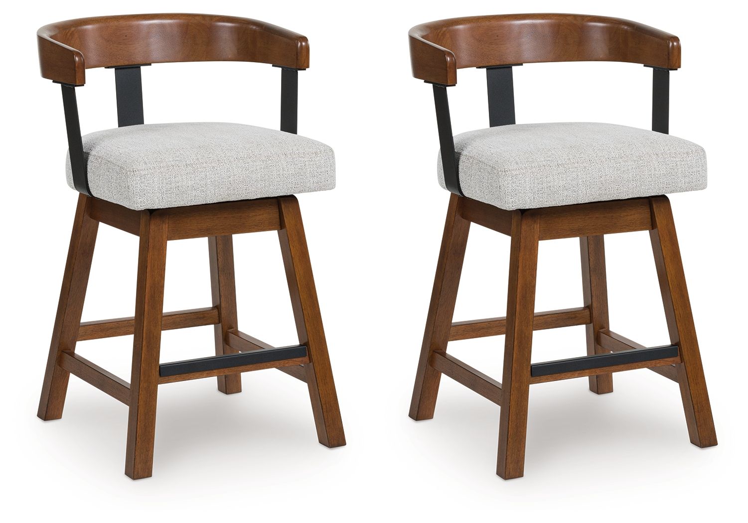 Ralene - Upholstered Swivel Barstool - Medium Brown