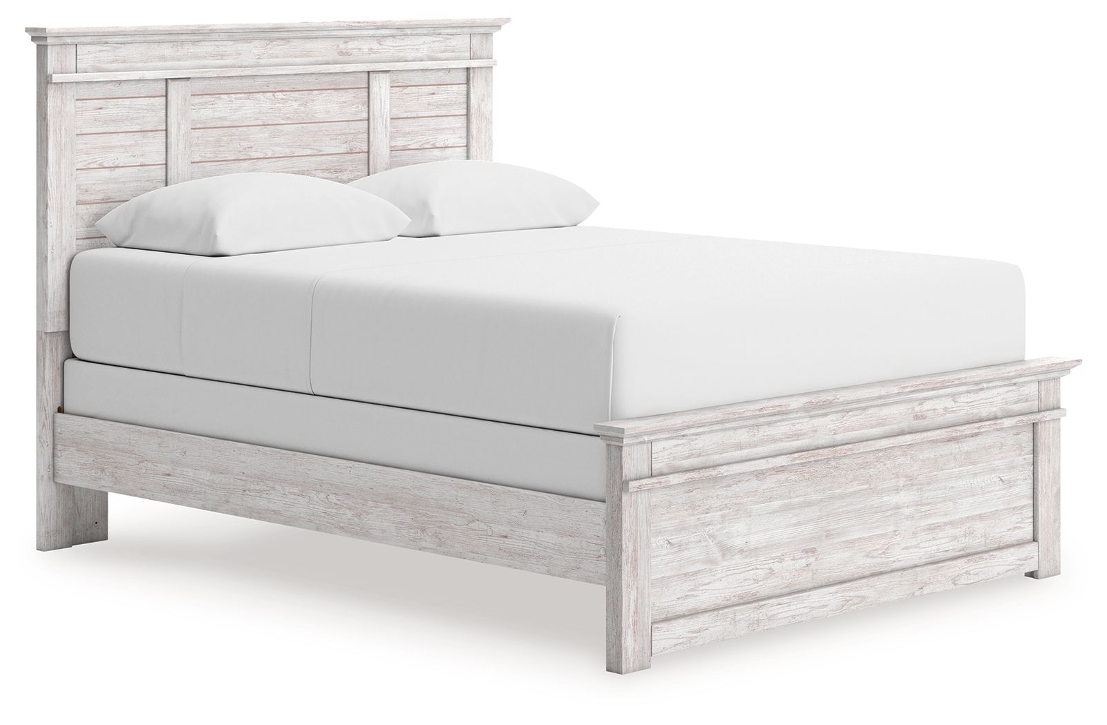 Fenderport - Queen Panel Bed - Whitewash