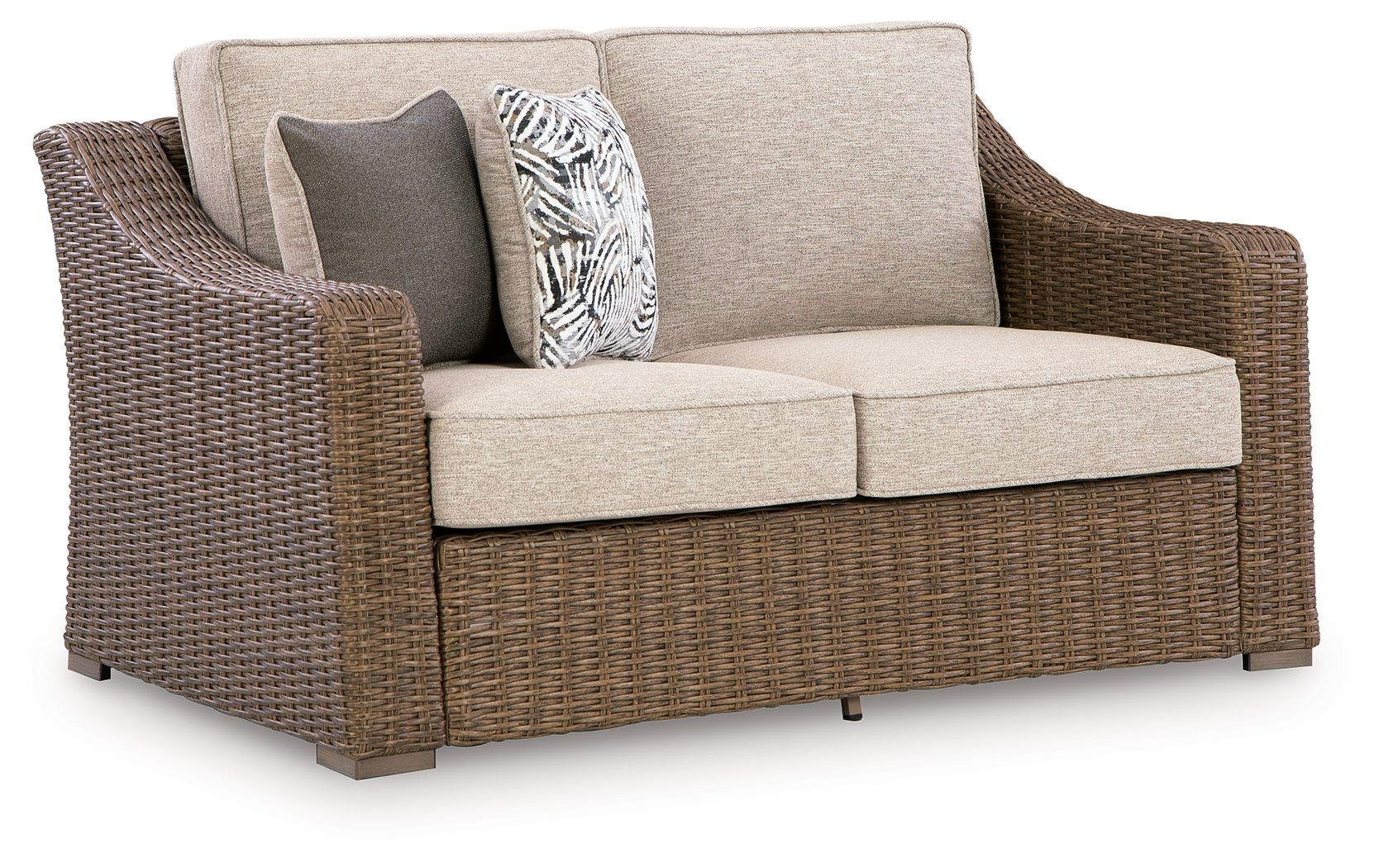 Revare Beach - Loveseat With Cushion - Beige