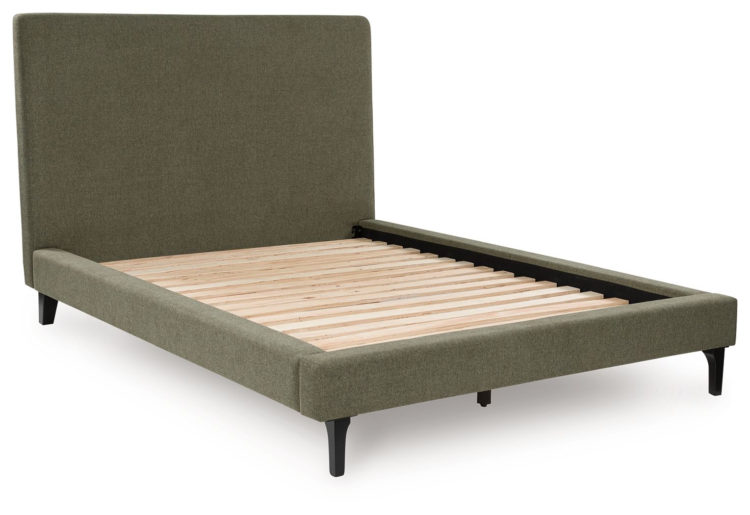 Zadilyn - Full Upholstered Bed With Roll Slats - Sage Green