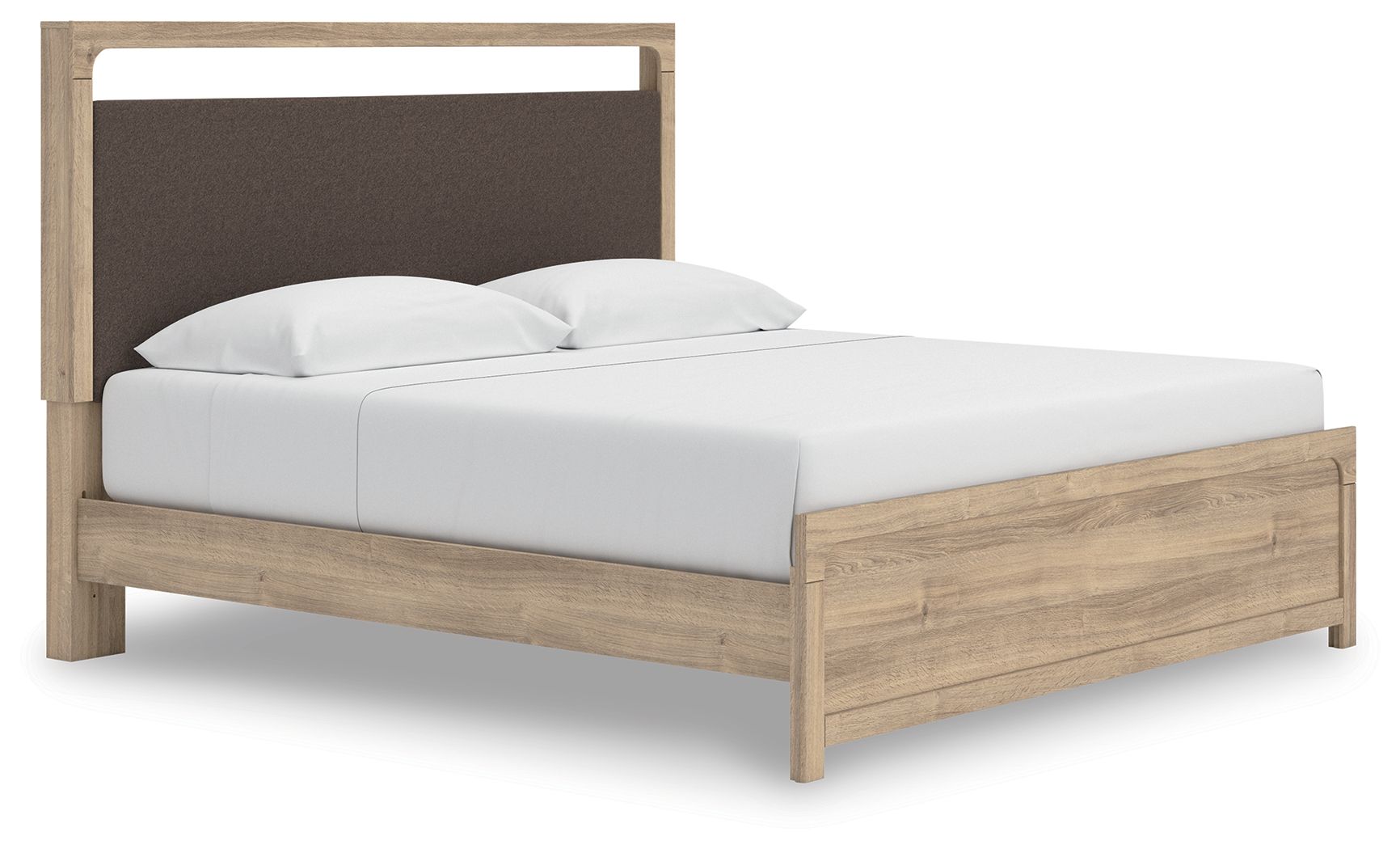 Hollymount - King Upholstered Platform Bed - Tan
