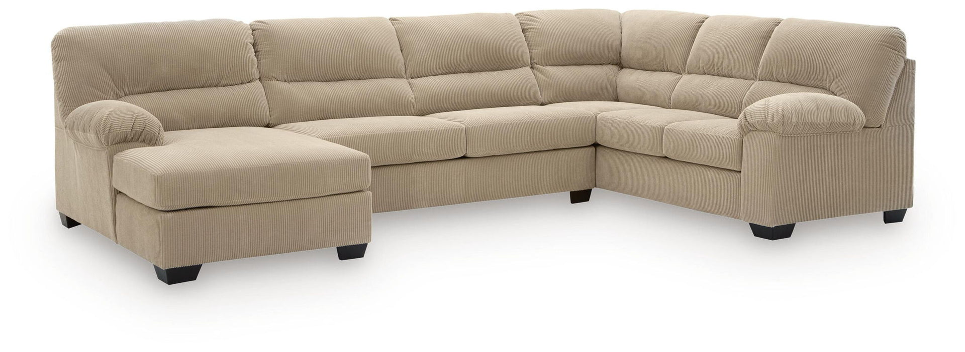 SimpleJoy - 3-Piece Sectional With LAF Corner Chaise - Sand