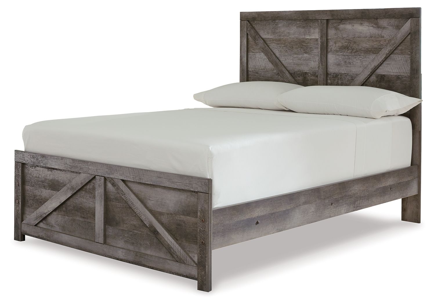 Wynnlow - Full Crossbuck Panel Bed - Gray